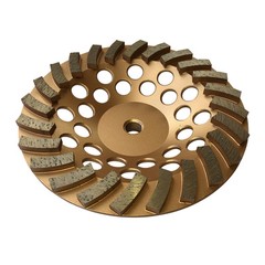 7″x24 Seg Diamond Concrete Spiral Turbo Grinding Cup Wheels 5/8″-11 Arbor