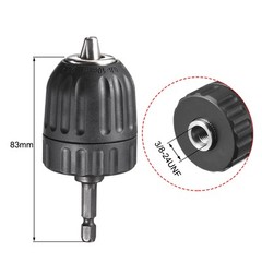 3/8inch Keyless Drill Chuck Hex Shank Adapter FOR IMPACT DRIVER CORDLESS DRILL