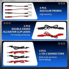 76-Pcs Automotive Circuit Test Lead Kit, Multimeter、Electrical Test Leads Kit