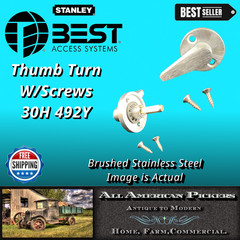 BEST 30H-40H? series 492Y Commercial Door Lock Thumb turn lever brushed SS