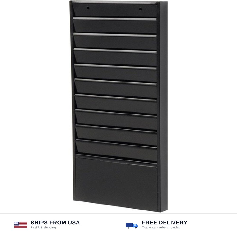 Global Industrial Steel Medical Chart Hanging Wall File Holder, 10 Pockets | …