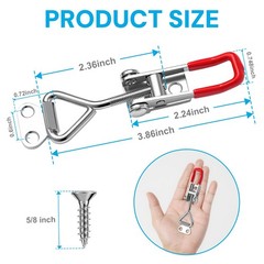 Toggle Latch Clamp 6 Pack 4001 330Lbs with 24pcs Screws for Smoker Lid Jig