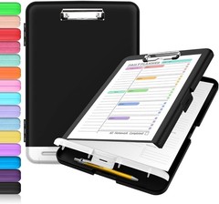 Clipboard with Storage Heavy Duty Clip Boards 8.5X11 with 2 Storage Case