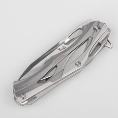 Hunting Pocket Knife, 4″ 5Cr13 Steel Blade Steel Handle for EDC Camping Gifts