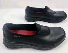 Skechers Work Womens 11 M Relaxed Fit Memory Foam Slip Reistant EH Shoes Black