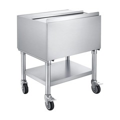 Uimoso 65.1Qt Commercial Ice Bin 24 x 19in Underbar Ice Storage with Sliding Lid