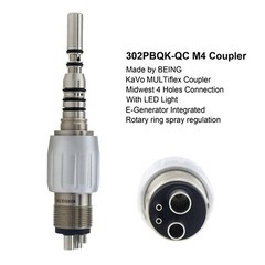 COXO Dental LED Fiber Optic High Speed Handpiece Ti For Kavo Coupler 4 6 Hole