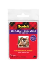 Scotch Self-Sealing Laminating Pouches Glossy Clear Single Pack FROM USA