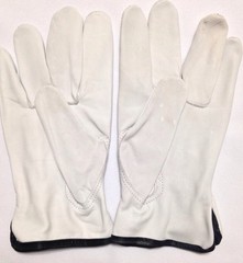 12 Pair Pack, Goat Skin Grain Leather Drivers, work safety gloves (PPE), Size L