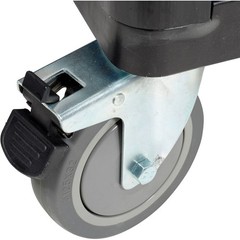 Vented Wall Bulk Container with Casters 39-1/4″L x 31-1/2″W x 29″H Blue