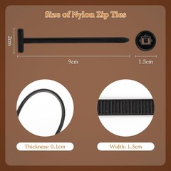 100 PCS Nylon Universal Cable Tie Buckle，Heavy Duty Self-Locking Zip Ties Holder
