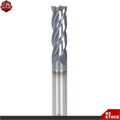 5 Pcs 3/16″ 4 Flute 2″ Overall Length Regular Carbide End Mill – TiALN COATED US
