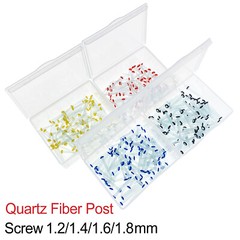 100 Pcs Dental Endo Quartz Fiber Post Straight/Screw Restorative Posts 1.0-1.8mm