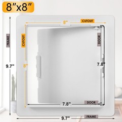Plumbing Access Panel for Drywall Ceiling 8 x 8 Inch Reinforced Plastic Wall …