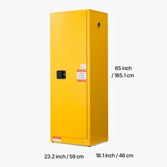 23 Gal Flammable Storage Cabinet with Adjustable Shelf for Flammable Liquids