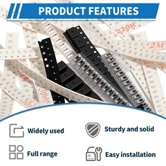 JTAREA 6390pcs 0603 SMD Electronic Component Kit 1% 5% Resistor Capacitor Dio…