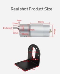 JGB37-555 Reduction Gear Motor DC 12V 24V Reversible High Torque Metal Gearbox