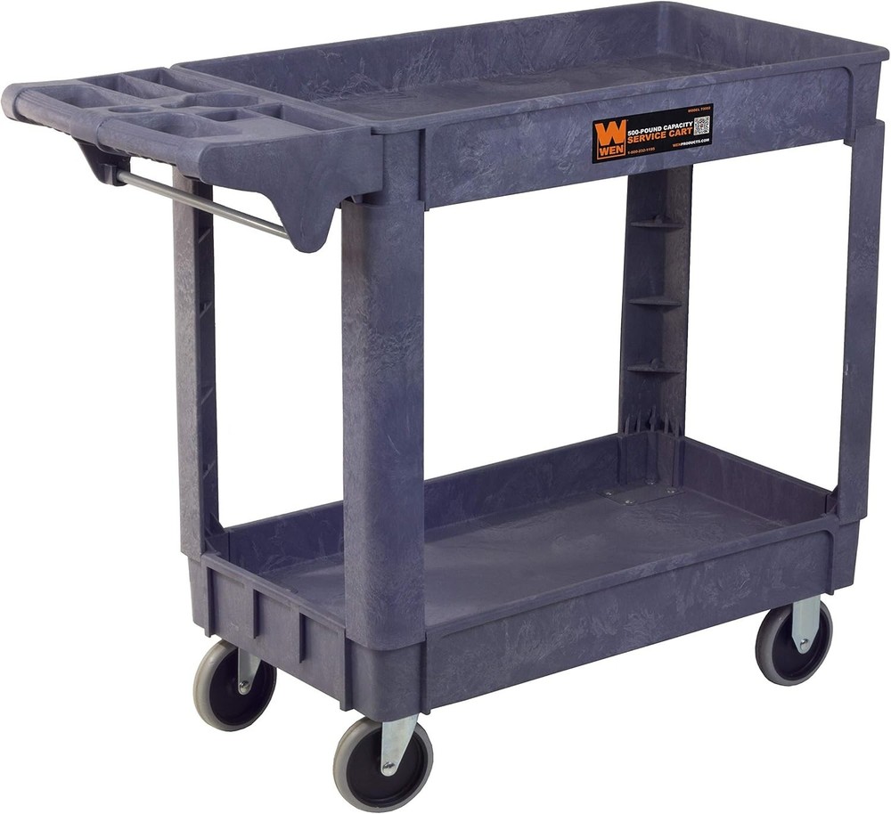Industrial Utility Service Cart 500 lb Capacity W/ 40×17 Inch Extra Large Size