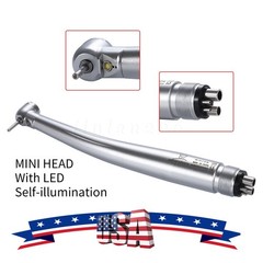 LED Optic Mini Head Dental High Speed Handpiece One Water Spray Air Turbine M4