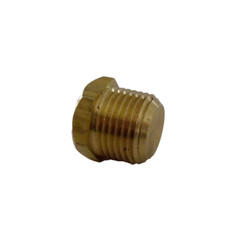 Brass Plug 3/8 NPT Male, Hex Head Solid Brass Made In USA