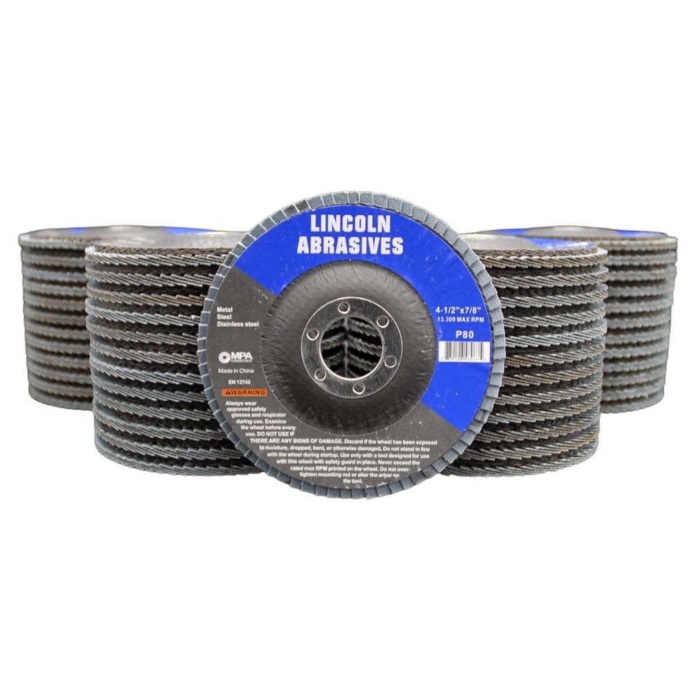 71878 4.5-Inch 80 Grit Zirconium Oxide Flap Discs 7/8-Inch Arbor