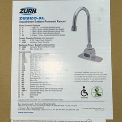 NEW Zurn Z6920-XL Aquasense Battery Powered Faucet