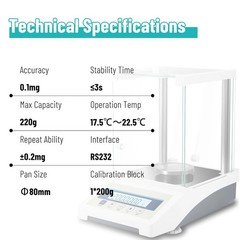 220g/0.1mg 210g/0.001g 3Kg/0.01g Digital Electronic Analytical Balance Precision