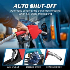 12 GPM Electric Cordless Diesel Kerosene Pump Fuel Transfer Pump 21V 2x 4.0Ah