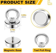 Fishing Magnetic Hooks hanger 40 60 N52 100 lbs Heavy Duty strong magnet set lot