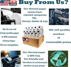 (50 Rolls) 3 1/8 X 230 Thermal Paper Receipt Rolls (55 GSM Premium Quality Germa