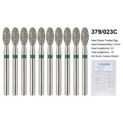 Dental Diamond Burs FG 379/023C Egg Football Shape Coarse Grit High Speed Bur