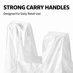 Bags Multi Purpose 17″ x 8″ X 29″ Plastic White Jumbo T-Shirt Shopping Grocery