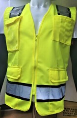 FX Two Tone Blue Safety Vest with 4 Front Pocket XSmall to 3XL