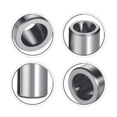GCR15 Bearing Steel Sleeve Bushing ID 4/5/6~40mm Wear-Resistant Standoff Spacers