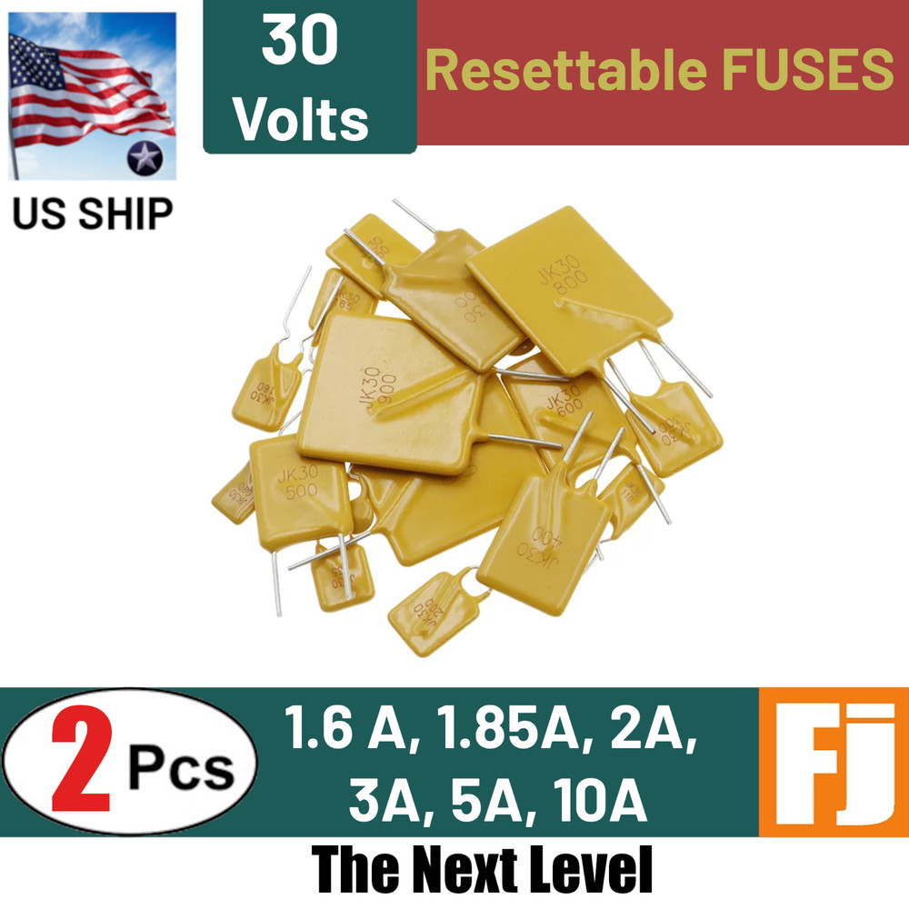 2 Pcs Polymer Resettable Fuse Poly Switch Fuses | You Pick Size | US Ship