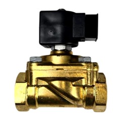 Parker Skinner 7321GBN64N00N0D1D2P3 2-Way NC Brass 1-1/4in NPT Solenoid Valve