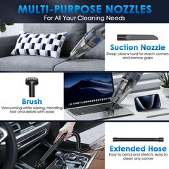 Gxzsk Handheld Vacuum Cordless, 15000PA Strong Suction Hand Gray & Deep Blue