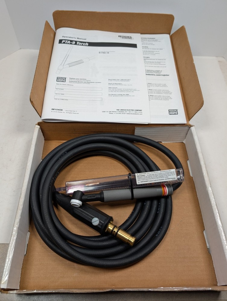 Lincoln Electric K1782-16 PTA-9 Pro-Torch TIG Torch with Consumables 12.5 ft NEW