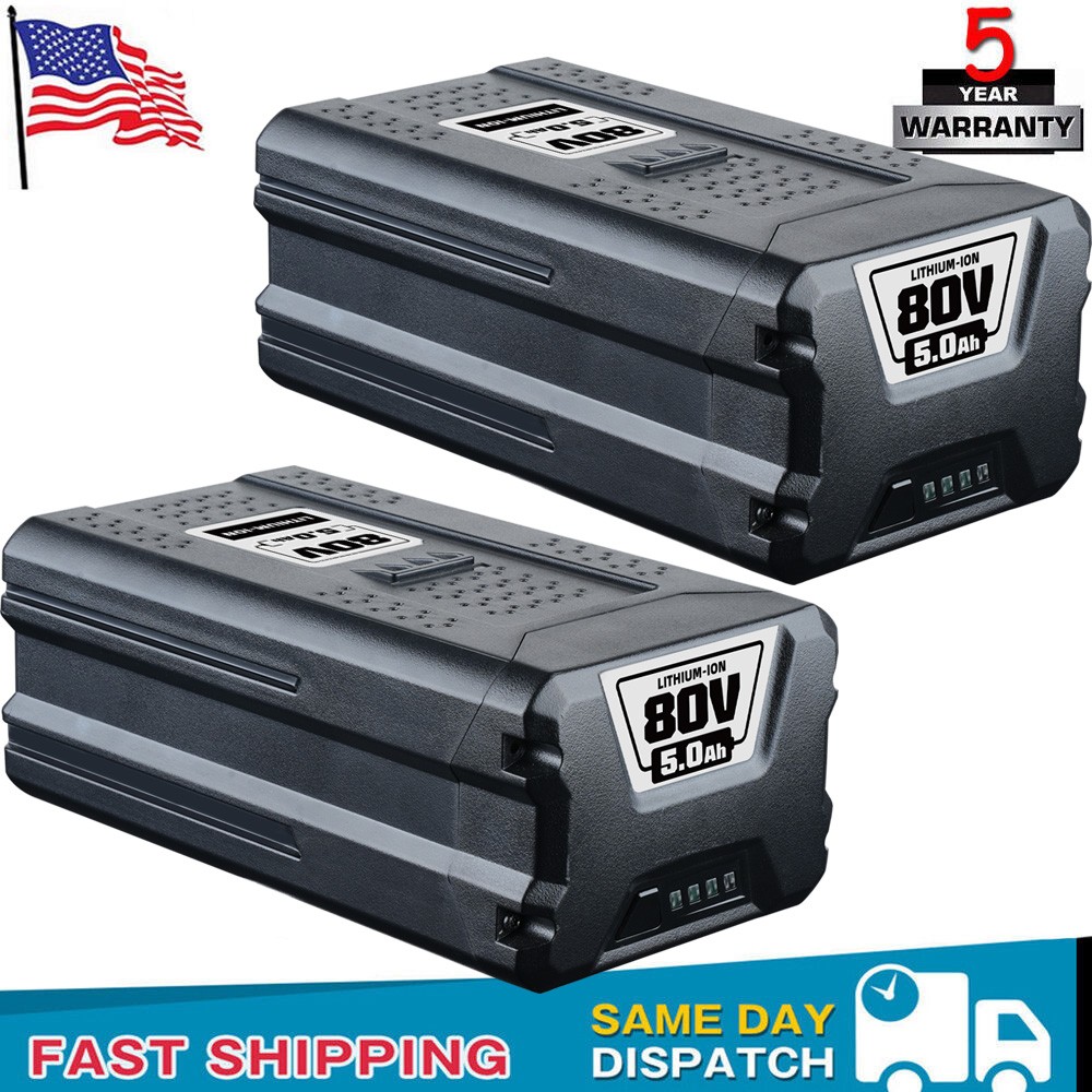 2PS 5.0ah Replacement PRO 80Volt Battery GWL1840 For GBA80200 GBA80400 Battery