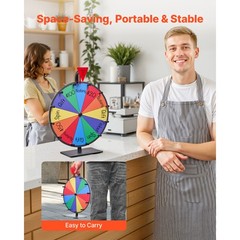 Uimoso 12-Inch Spinning Prize Wheel with 12 Sections and Tabletop Stand
