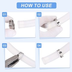 25Pcs 13.9-15.8mm Single Ear Hose Clamps 304 Stainless Steel Stepless Silver,