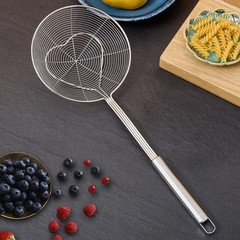 Eisinly Strainer Skimmer Spoon for Cooking and Frying, 6.3 Inches, Silver