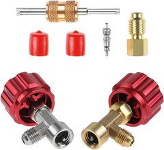 4 PCS R134a Can Tap Kit, Self Sealing & Puncture Can Taps with Tank Adapter Valv