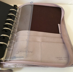 Franklin Covey Light Purple Full Grain Leather CL 12215 7 Ring Binder Organizer