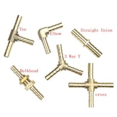 1PC Hose Barb Mendor Union Splicer Connector Brass Pipe Fitting Gas Fuel