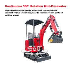 Mini Excavator TYPHON TERROR ONE STORM 1 Ton 13.5 hp B&S engine 13 Attachments