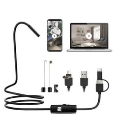 7mm 3 in 1 USB Endoscope Borescope Snake Inspection Camera For Android / PC MAC