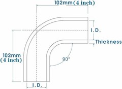 High-Performance 3″ ID 90° Silicone Coupler – 4-Ply Reinforced Construction