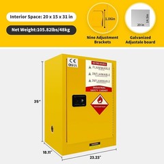 12/45/60/80 Gal Flammable Liquids Storage Cabinet Fireproof Cabinet for Factory