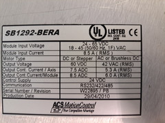 ACS Motion Control SB1292-BERA Universal Motion Controller USED